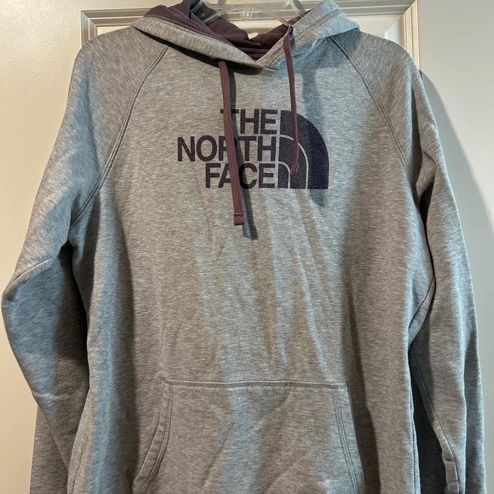 The North Face Gray and Purple Hoodie